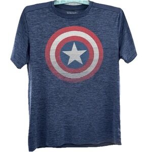Size Medium-Captain America Shield Graphic Jersey - (Tag Faded-See Measurements)